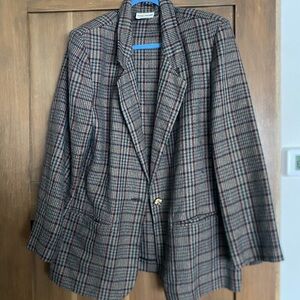 Vintage Preppy street style oversized trendy Women’s blazer Large